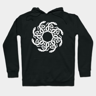 coiled snake, kaleidoscope art. Hoodie